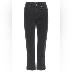 AMO chloe corduroy crop black jean